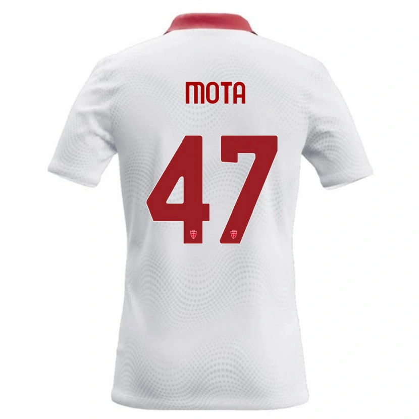 Danxen Uomo Maglia Dany Mota #47 Bianco Rosso Kit Gara Away 2026/27 Maglietta