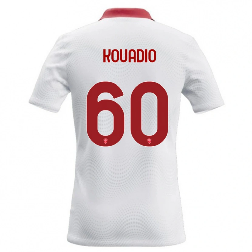 Danxen Uomo Maglia Eddy Kouadio #60 Bianco Rosso Kit Gara Away 2026/27 Maglietta