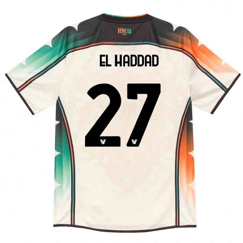 Danxen Uomo Maglia Saad El Haddad #27 Oldlace Arancio Verde Kit Gara Away 2026/27 Maglietta