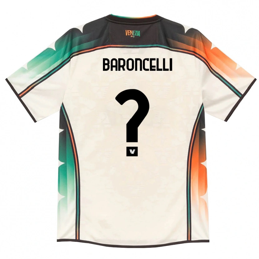 Danxen Uomo Maglia Andrea Baroncelli #0 Oldlace Arancio Verde Kit Gara Away 2026/27 Maglietta