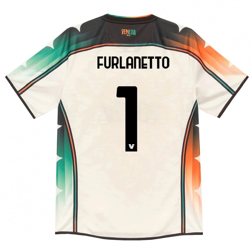 Danxen Uomo Maglia Gabriele Furlanetto #1 Oldlace Arancio Verde Kit Gara Away 2026/27 Maglietta