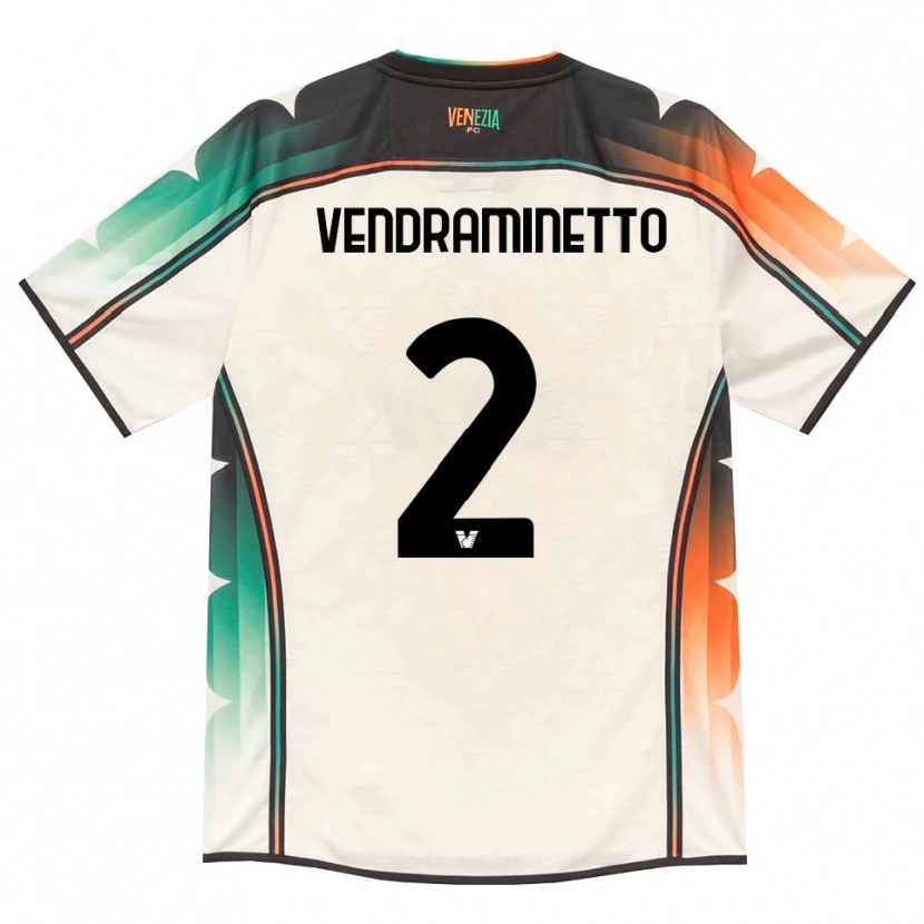 Danxen Uomo Maglia Andrea Vendraminetto #2 Oldlace Arancio Verde Kit Gara Away 2026/27 Maglietta