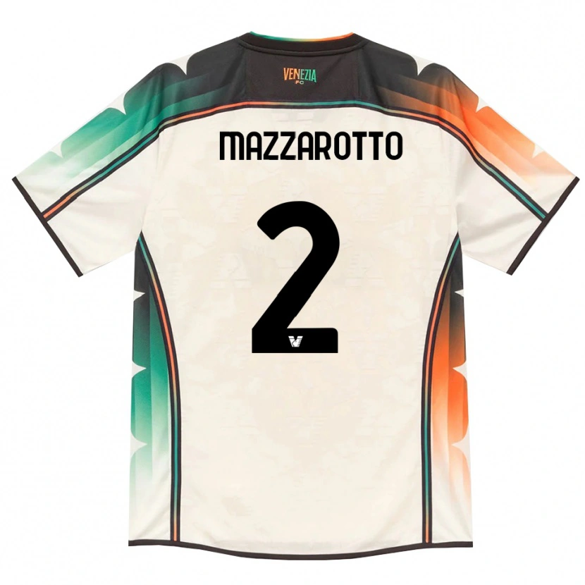 Danxen Uomo Maglia Jacopo Mazzarotto #2 Oldlace Arancio Verde Kit Gara Away 2026/27 Maglietta