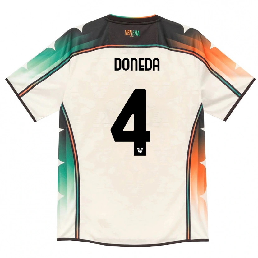 Danxen Uomo Maglia Melissa Doneda #4 Oldlace Arancio Verde Kit Gara Away 2026/27 Maglietta