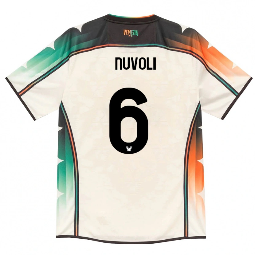 Danxen Uomo Maglia Francesco Nuvoli #6 Oldlace Arancio Verde Kit Gara Away 2026/27 Maglietta