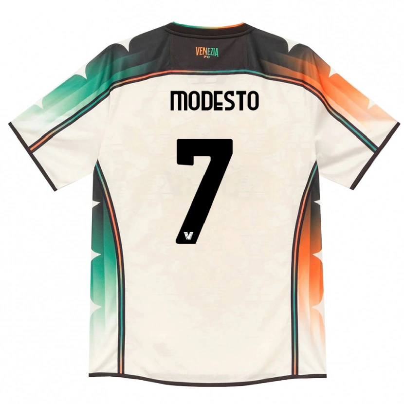 Danxen Uomo Maglia Riccardo Modesto #7 Oldlace Arancio Verde Kit Gara Away 2026/27 Maglietta