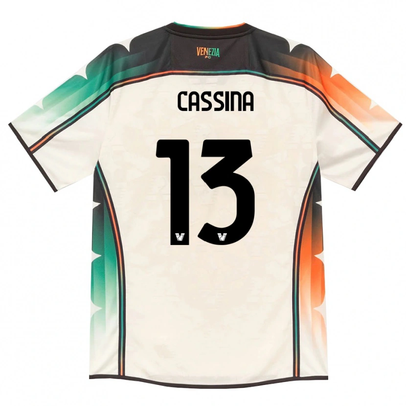 Danxen Uomo Maglia Tommaso Cassina #13 Oldlace Arancio Verde Kit Gara Away 2026/27 Maglietta