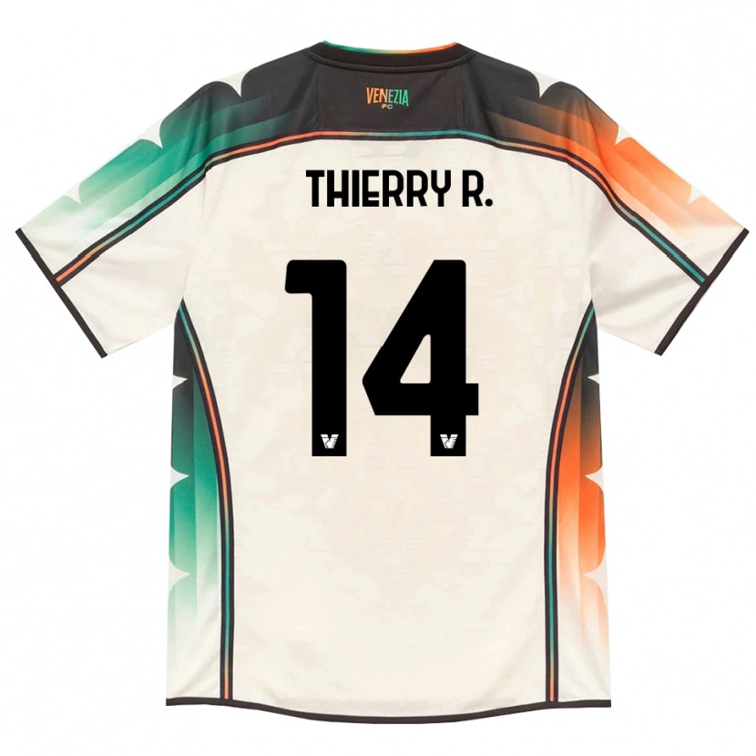 Danxen Uomo Maglia Thierry Correia #14 Oldlace Arancio Verde Kit Gara Away 2026/27 Maglietta