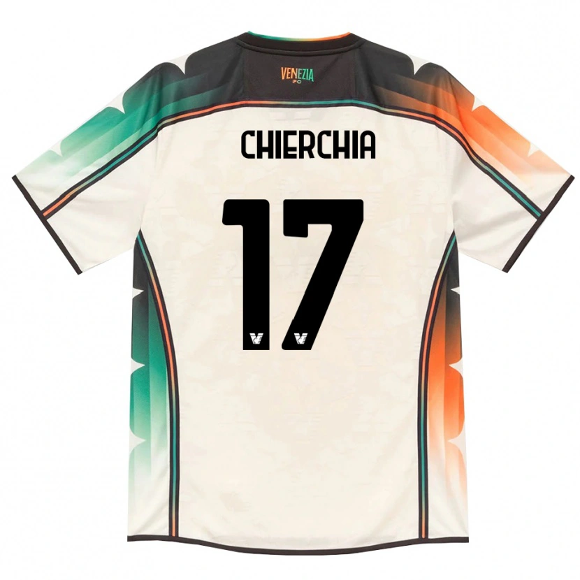 Danxen Uomo Maglia Chiara Chierchia #17 Oldlace Arancio Verde Kit Gara Away 2026/27 Maglietta