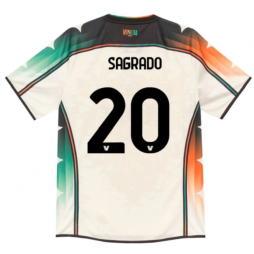 Danxen Uomo Maglia Richie Sagrado #20 Oldlace Arancio Verde Kit Gara Away 2026/27 Maglietta