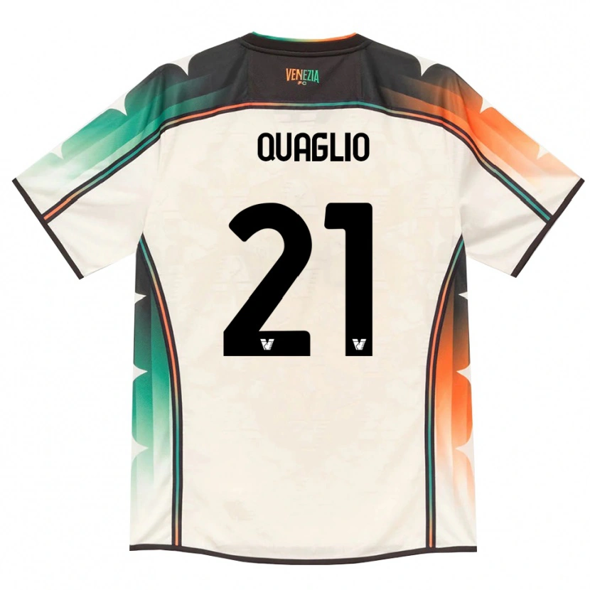 Danxen Uomo Maglia Anna Quaglio #21 Oldlace Arancio Verde Kit Gara Away 2026/27 Maglietta
