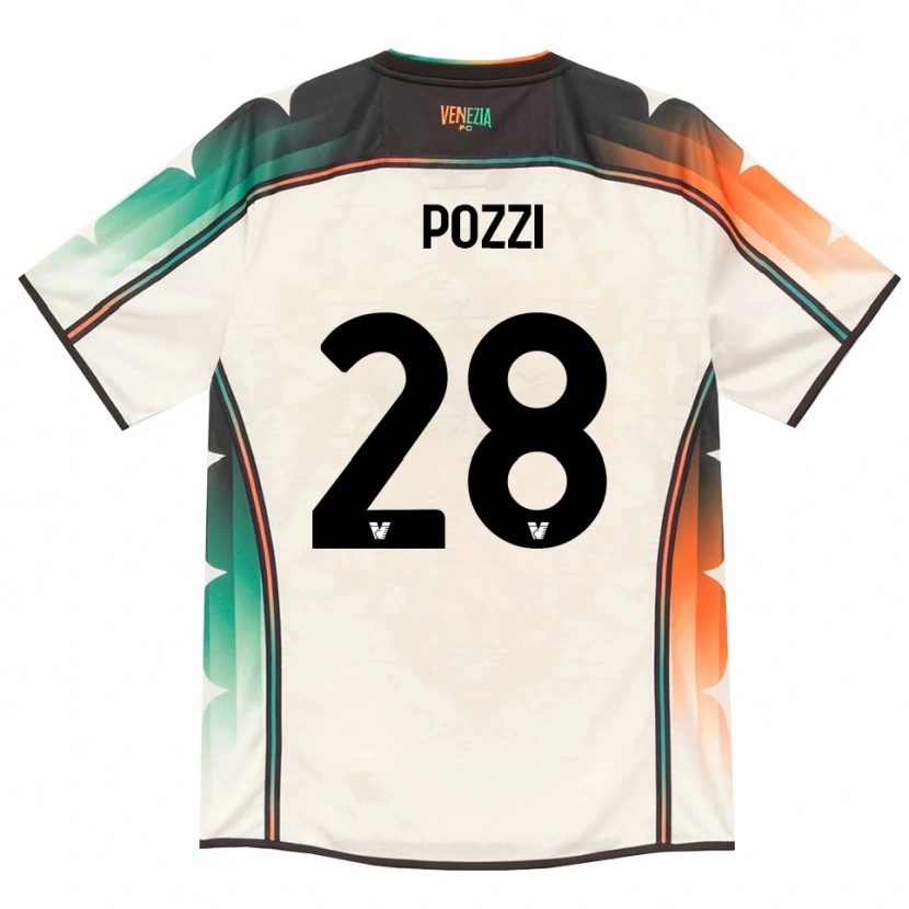 Danxen Uomo Maglia Alessio Pozzi #28 Oldlace Arancio Verde Kit Gara Away 2026/27 Maglietta
