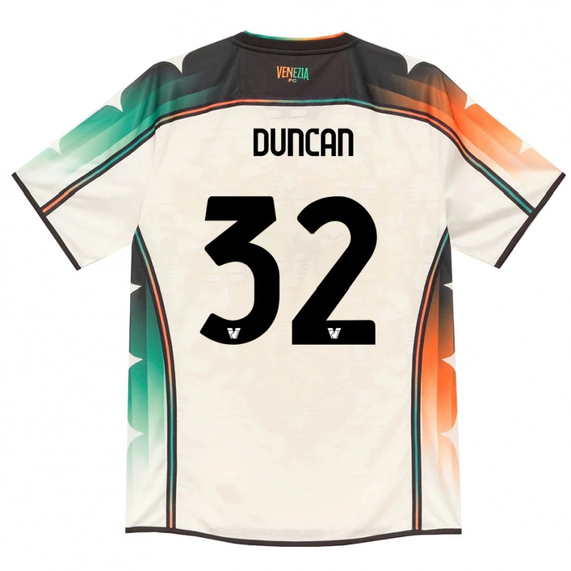 Danxen Uomo Maglia Alfred Duncan #32 Oldlace Arancio Verde Kit Gara Away 2026/27 Maglietta