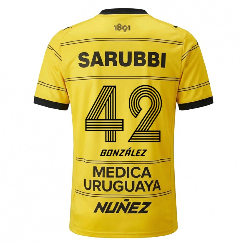 Danxen Uomo Maglia Luciano González #42 Giallo Nero Kit Gara Away 2026/27 Maglietta