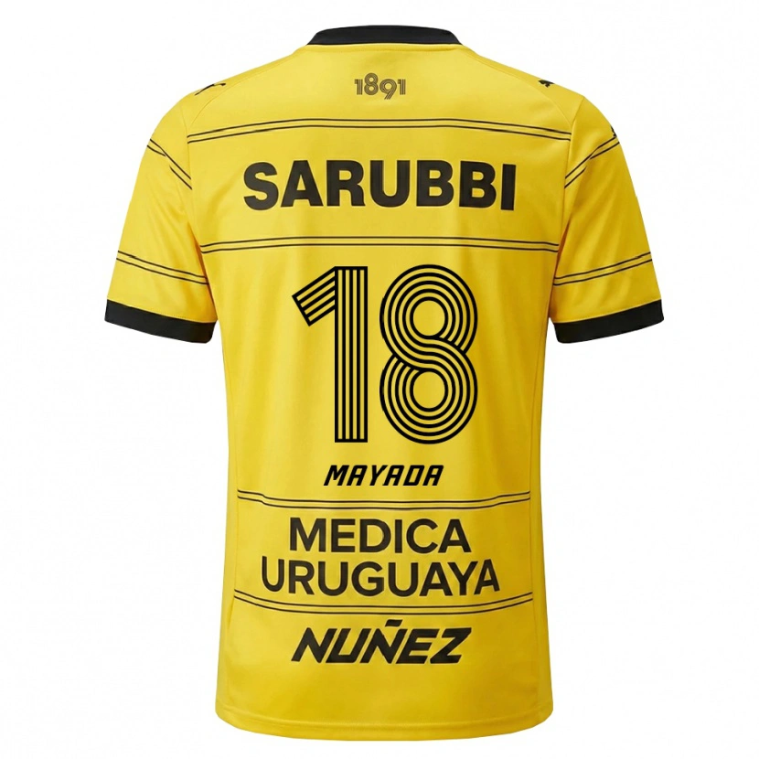 Danxen Uomo Maglia Camilo Mayada #18 Giallo Nero Kit Gara Away 2026/27 Maglietta