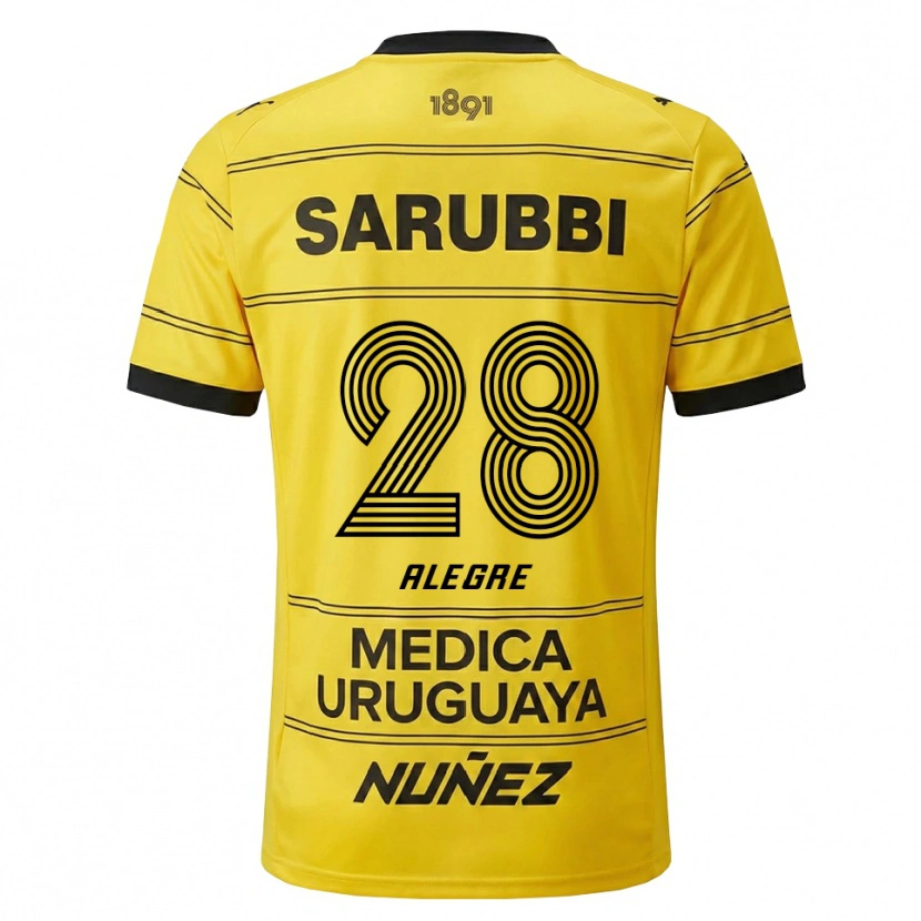 Danxen Uomo Maglia Ignacio Alegre #28 Giallo Nero Kit Gara Away 2026/27 Maglietta