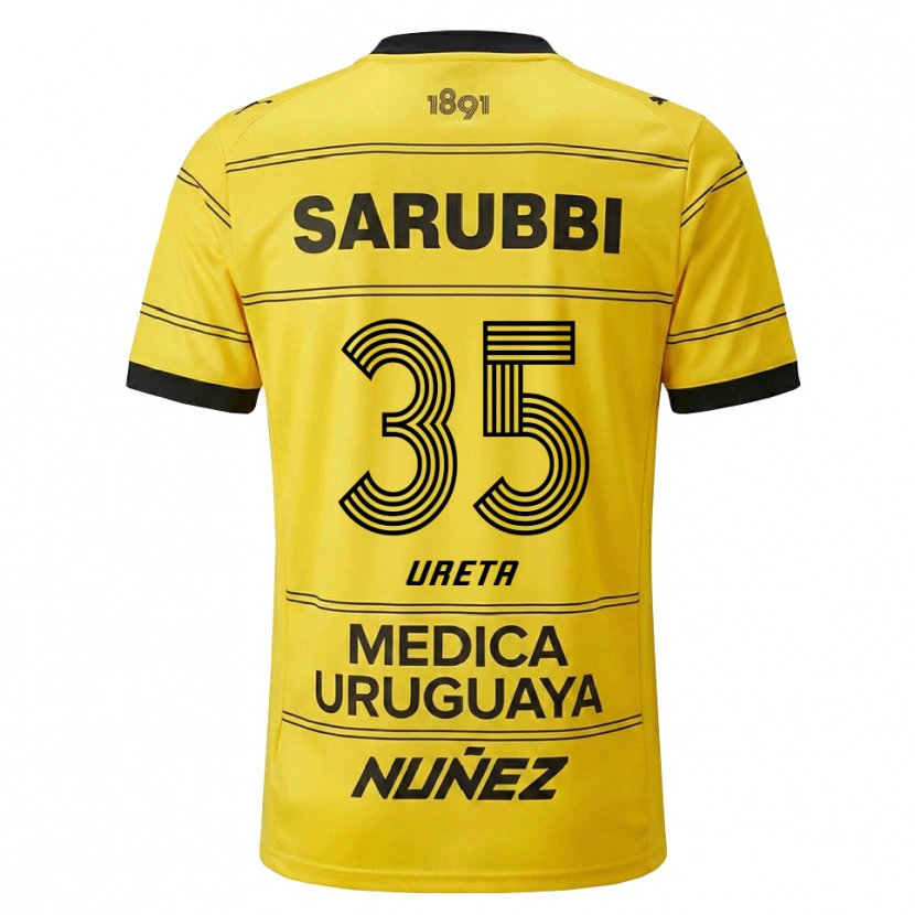 Danxen Uomo Maglia Mateo Ureta #35 Giallo Nero Kit Gara Away 2026/27 Maglietta