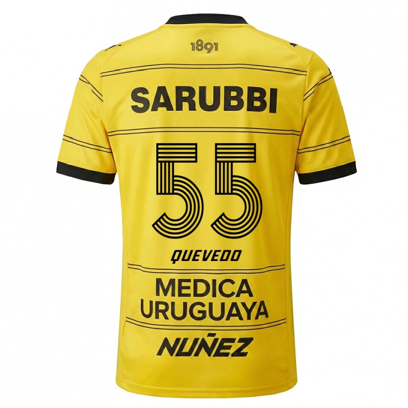 Danxen Uomo Maglia Juan Quevedo #55 Giallo Nero Kit Gara Away 2026/27 Maglietta