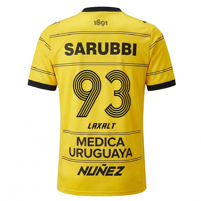 Danxen Uomo Maglia Diego Laxalt #93 Giallo Nero Kit Gara Away 2026/27 Maglietta