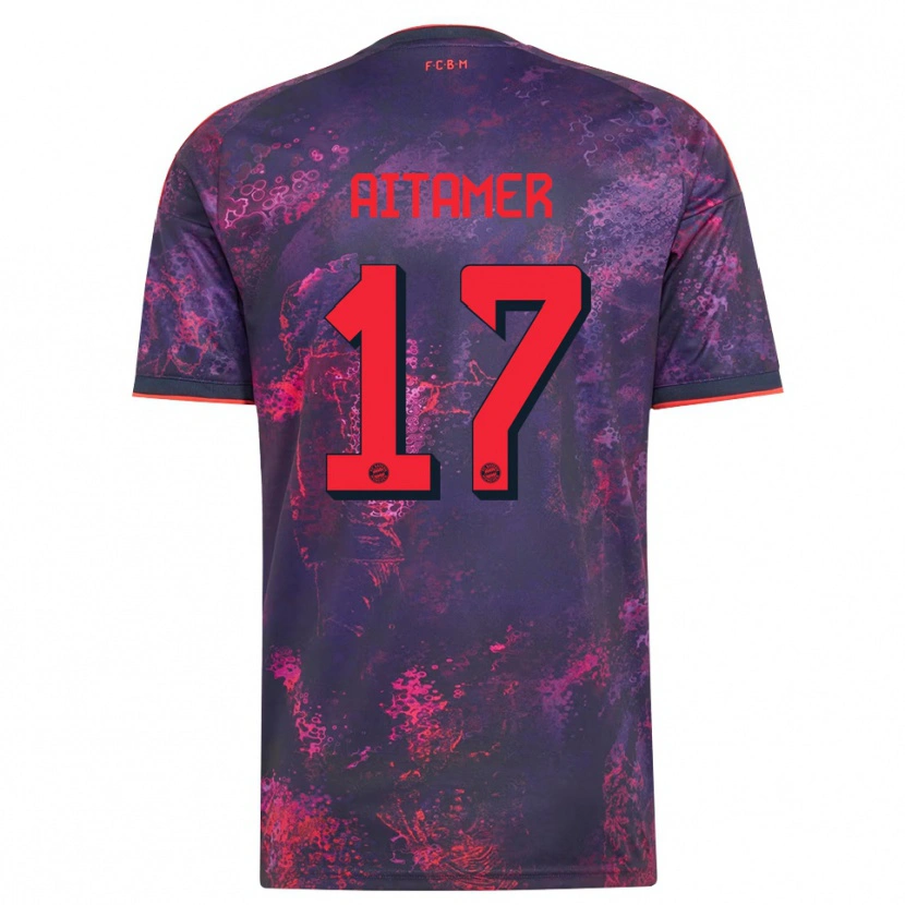 Danxen Uomo Maglia Younes Aitamer #17 Viola Rosso Kit Gara Third 2026/27 Maglietta