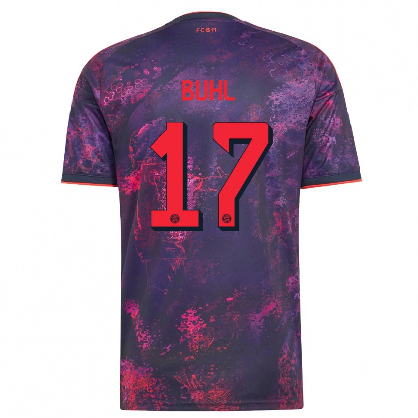Danxen Uomo Maglia Klara Buhl #17 Viola Rosso Kit Gara Third 2026/27 Maglietta