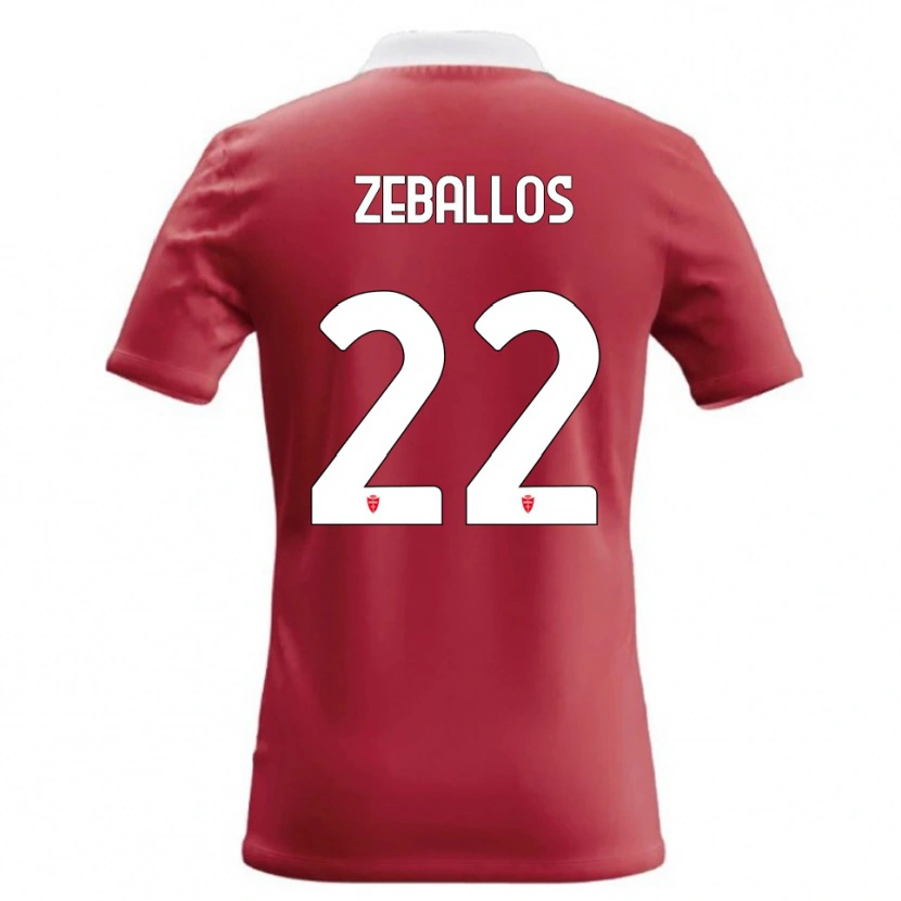 Danxen Donna Maglia Exequiel Zeballos #22 Rosso Bianco Kit Gara Home 2026/27 Maglietta