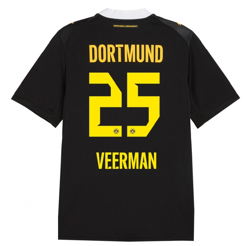 Danxen Donna Maglia Joey Veerman #25 Rosso Giallo Nero Kit Gara Away 2026/27 Maglietta