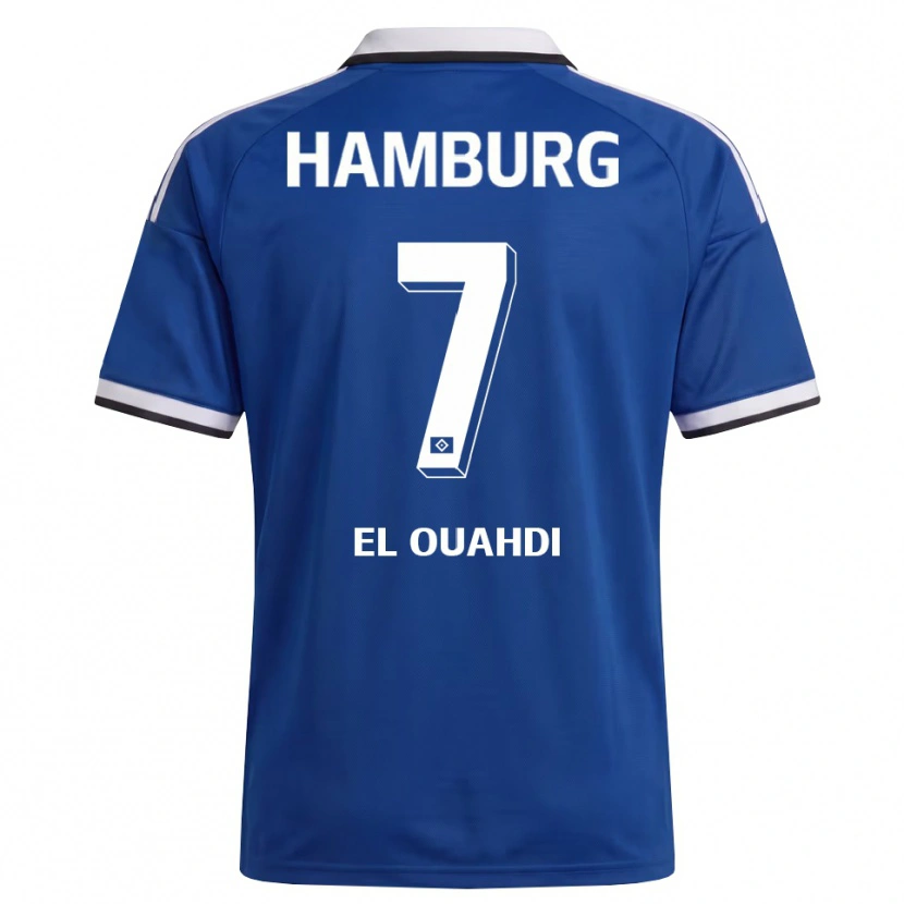 Danxen Donna Maglia Zakaria El Ouahdi #7 Bianco Blu Kit Gara Away 2026/27 Maglietta