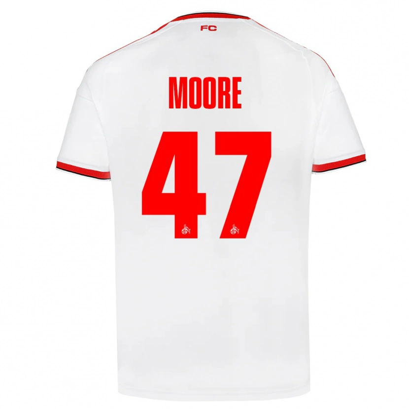 Danxen Donna Maglia Mikey Moore #47 Bianco Rosso Nero Kit Gara Home 2026/27 Maglietta