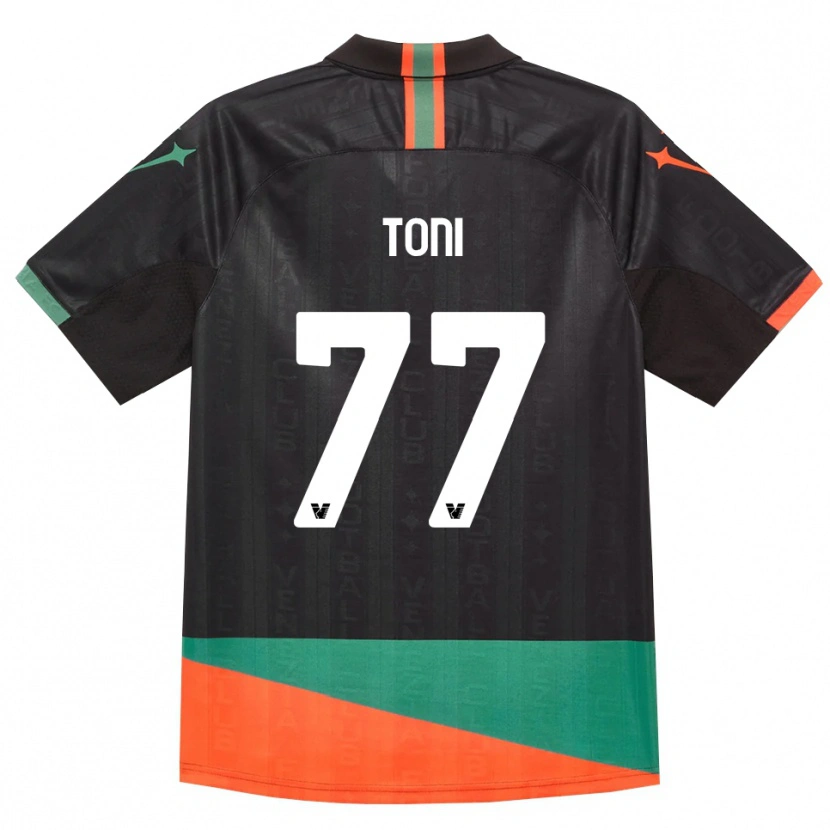 Danxen Donna Maglia Toni Fernández #77 Nero Arancio Verde Kit Gara Home 2026/27 Maglietta