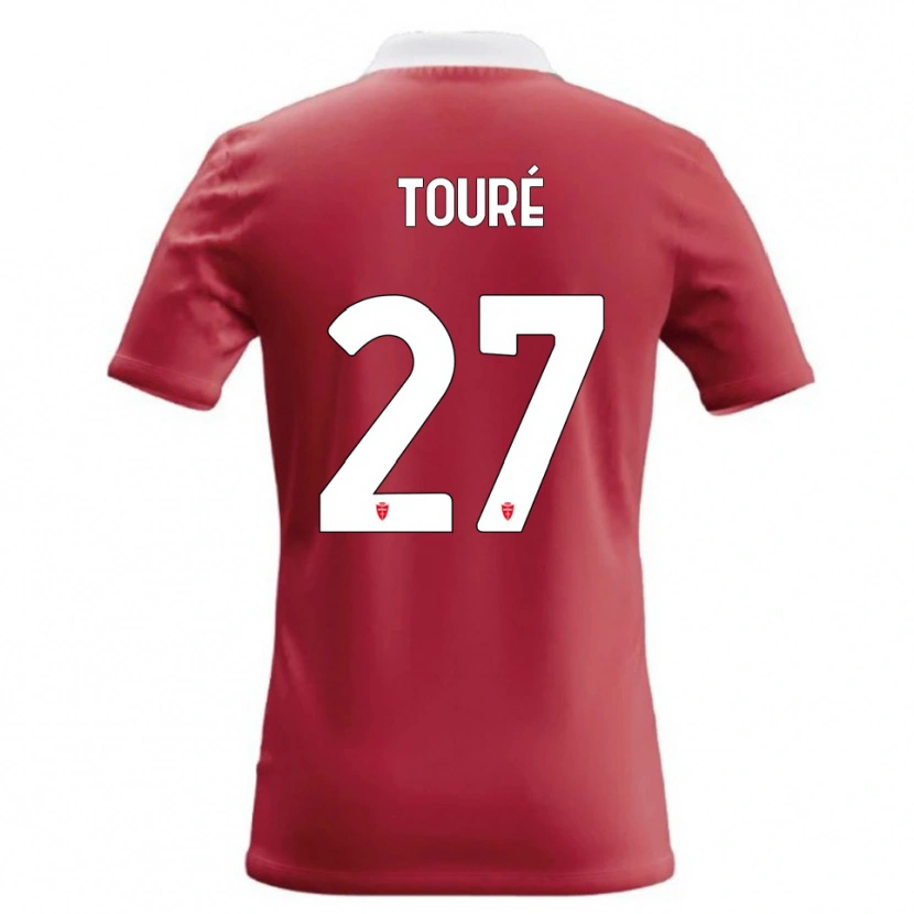 Danxen Donna Maglia Idrissa Touré #27 Rosso Bianco Kit Gara Home 2026/27 Maglietta