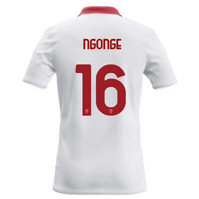 Danxen Donna Maglia Cyril Ngonge #16 Bianco Rosso Kit Gara Away 2026/27 Maglietta