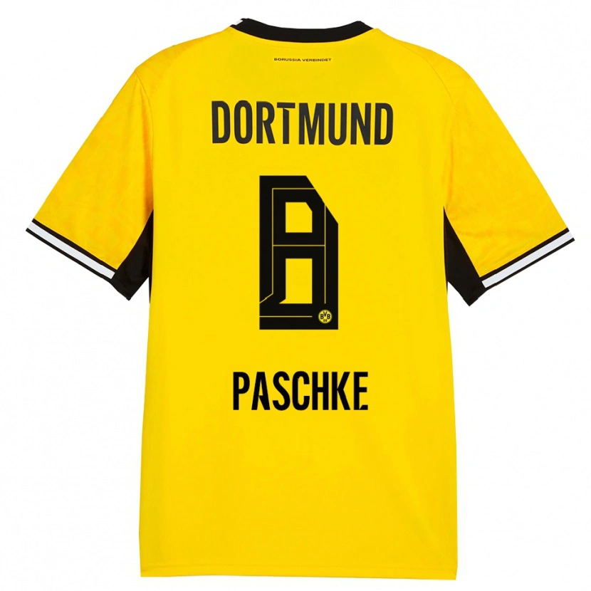 Danxen Donna Maglia Felix Paschke #8 Giallo Nero Bianco Kit Gara Home 2026/27 Maglietta