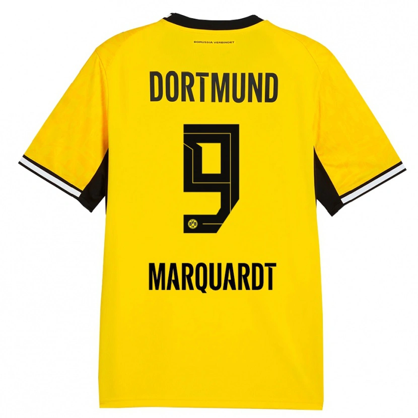 Danxen Donna Maglia Dana Marquardt #9 Giallo Nero Bianco Kit Gara Home 2026/27 Maglietta