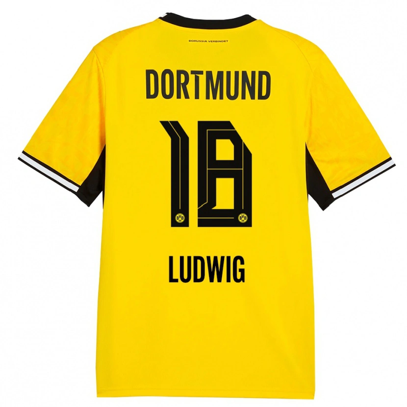 Danxen Donna Maglia Michel Ludwig #18 Giallo Nero Bianco Kit Gara Home 2026/27 Maglietta