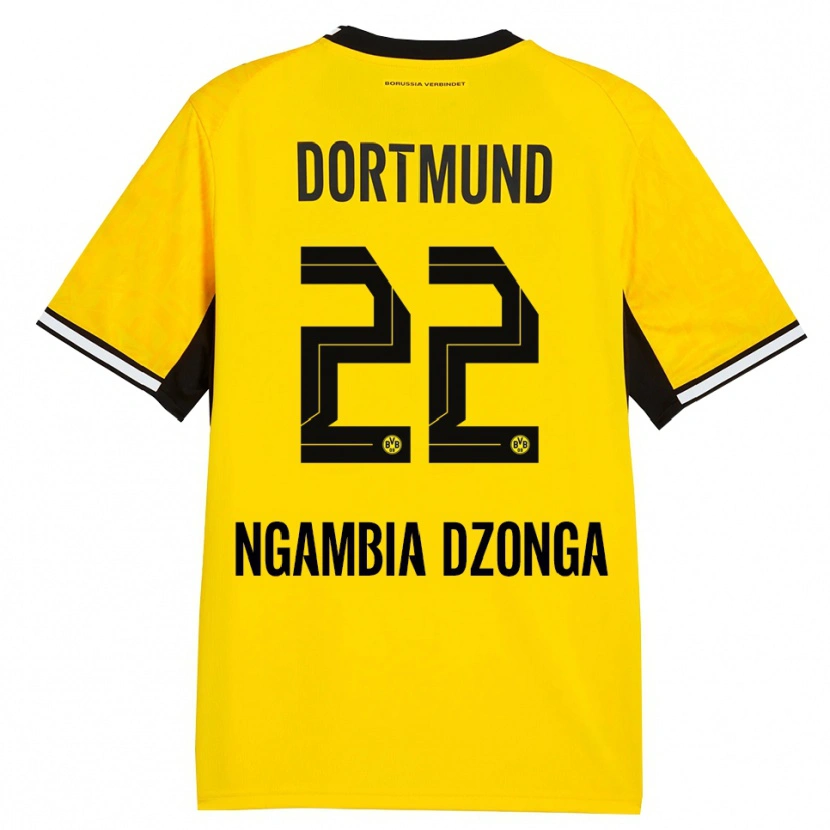 Danxen Donna Maglia Diego Ngambia #22 Giallo Nero Bianco Kit Gara Home 2026/27 Maglietta