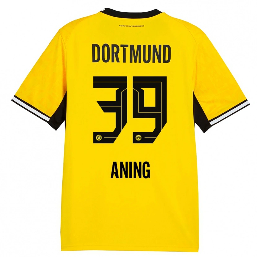 Danxen Donna Maglia Prince Aning #39 Giallo Nero Bianco Kit Gara Home 2026/27 Maglietta