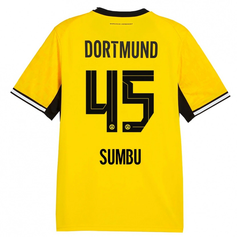 Danxen Donna Maglia Daniel Sumbu #45 Giallo Nero Bianco Kit Gara Home 2026/27 Maglietta