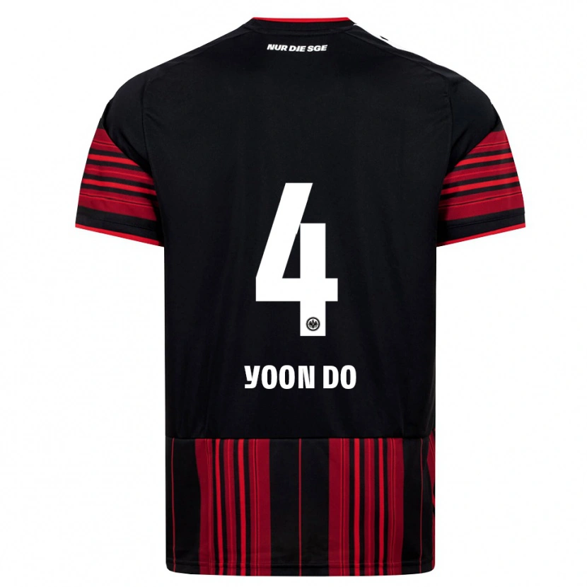 Danxen Donna Maglia Yoon-Do Kim #4 Nero Rosso Bianco Kit Gara Home 2026/27 Maglietta