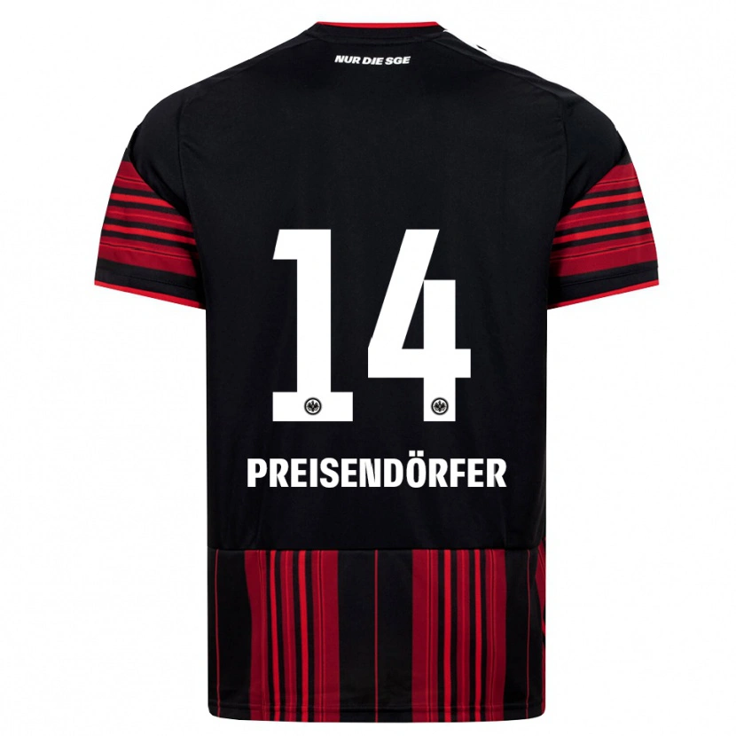 Danxen Donna Maglia Constantin Preisendörfer #14 Nero Rosso Bianco Kit Gara Home 2026/27 Maglietta