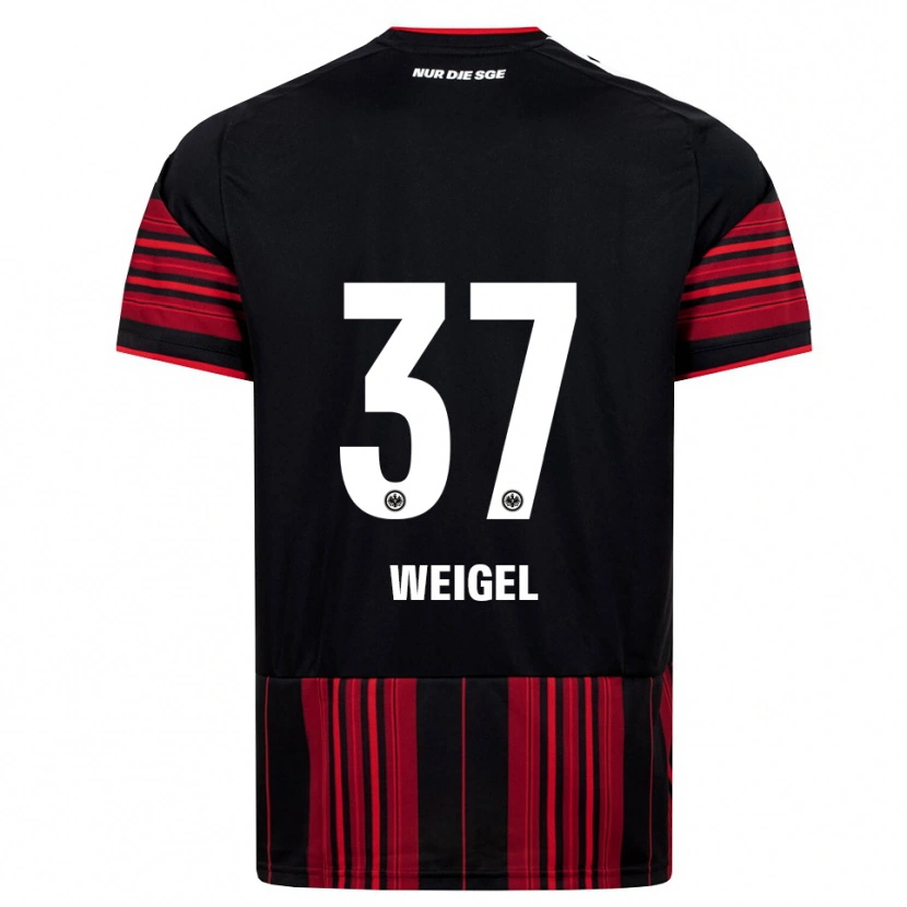 Danxen Donna Maglia Tobias Weigel #37 Nero Rosso Bianco Kit Gara Home 2026/27 Maglietta