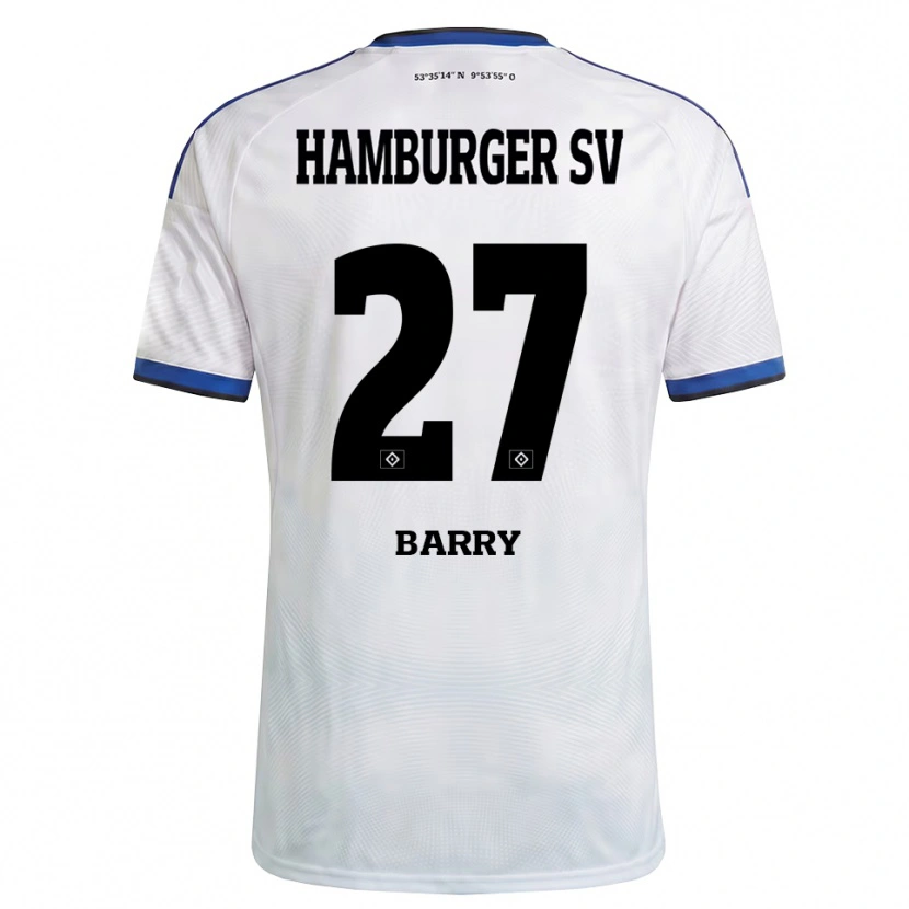 Danxen Donna Maglia Alpha Barry #27 Bianco Nero Blu Kit Gara Home 2026/27 Maglietta