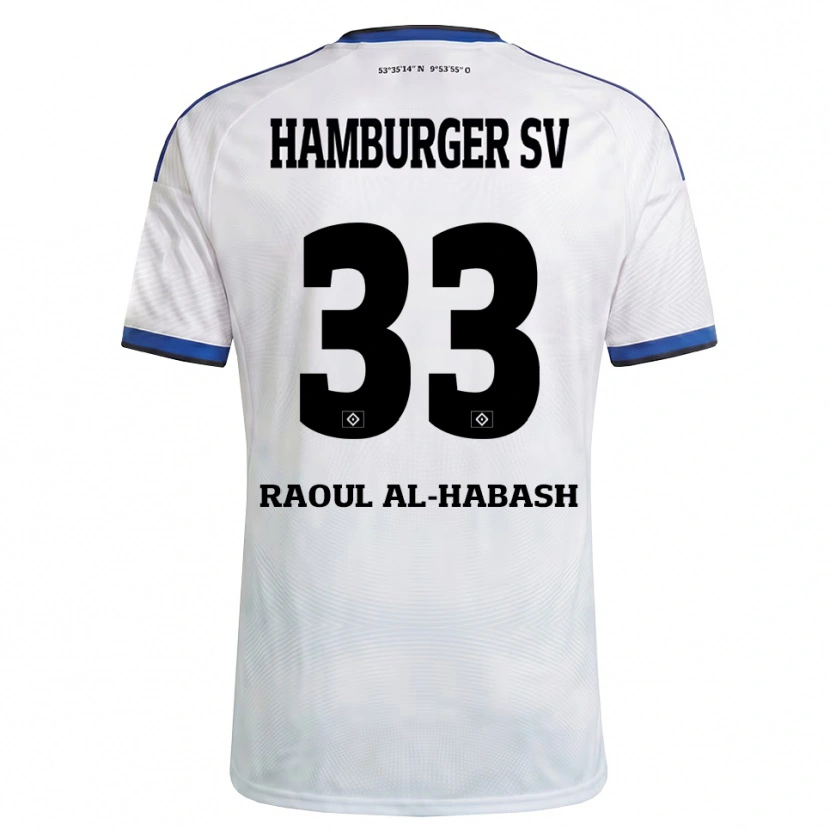 Danxen Donna Maglia Luca Raoul Al-Habash #33 Bianco Nero Blu Kit Gara Home 2026/27 Maglietta