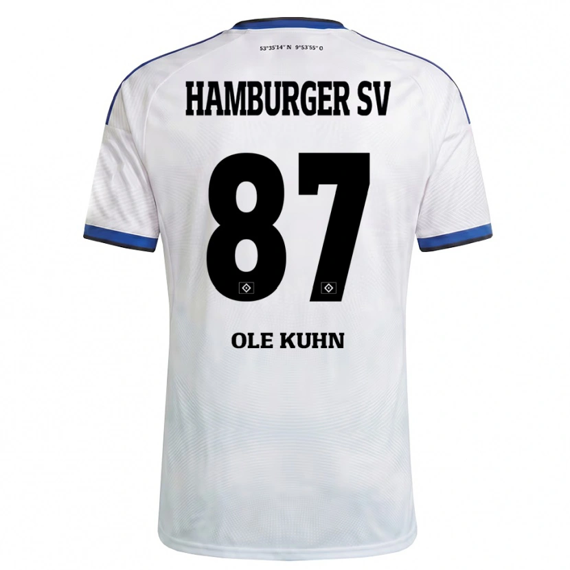 Danxen Donna Maglia Niklas Ole Kühn #87 Bianco Nero Blu Kit Gara Home 2026/27 Maglietta