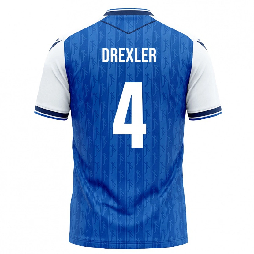 Danxen Donna Maglia Tim Drexler #4 Blu Reale Bianco Kit Gara Home 2026/27 Maglietta