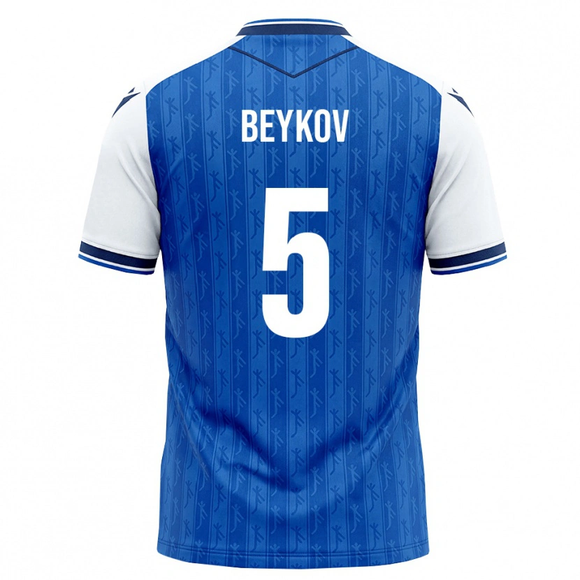 Danxen Donna Maglia Viktor Beykov #5 Blu Reale Bianco Kit Gara Home 2026/27 Maglietta