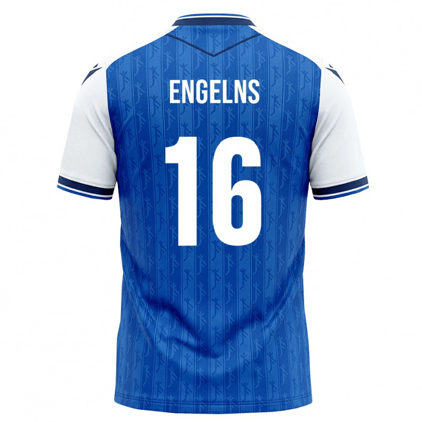 Danxen Donna Maglia Luis Engelns #16 Blu Reale Bianco Kit Gara Home 2026/27 Maglietta