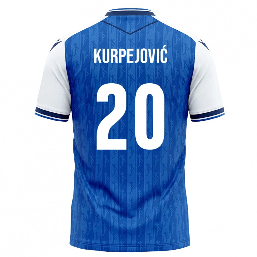 Danxen Donna Maglia Albin Kurpejović #20 Blu Reale Bianco Kit Gara Home 2026/27 Maglietta