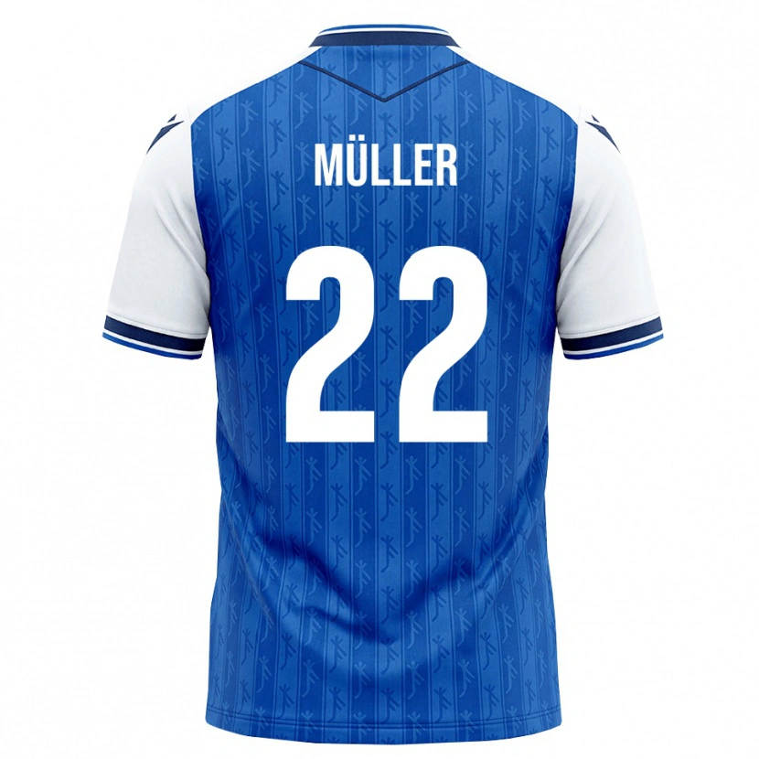 Danxen Donna Maglia Tim Müller #22 Blu Reale Bianco Kit Gara Home 2026/27 Maglietta