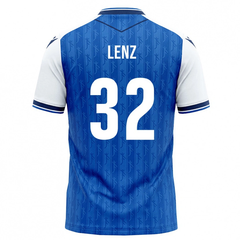 Danxen Donna Maglia Cajetan Lenz #32 Blu Reale Bianco Kit Gara Home 2026/27 Maglietta
